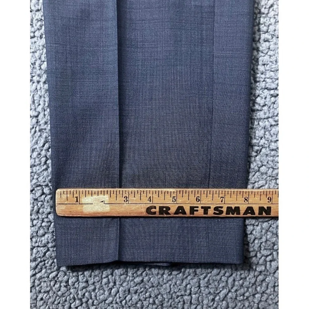 Banana Republic Mens 32x34 Tailored Slim Fit Dark Navy‎ Sharkskin Dress Pants